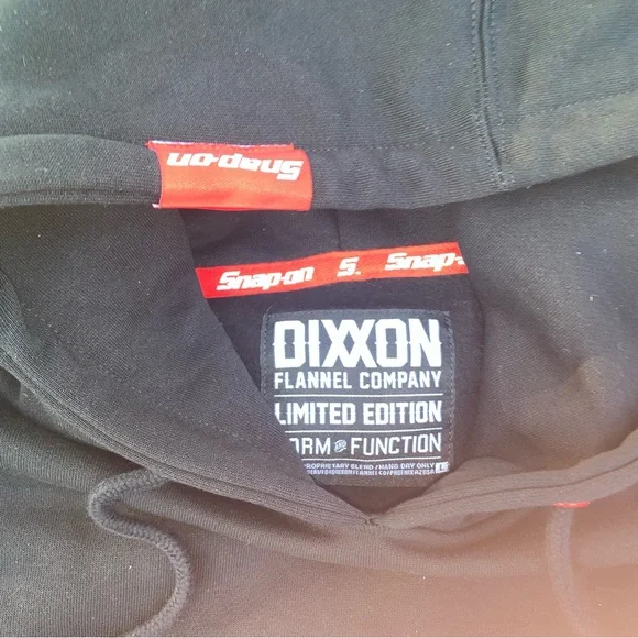 🛠️ DIXXON X Snap-On • nwt Premium Black Hoodie with Red Details